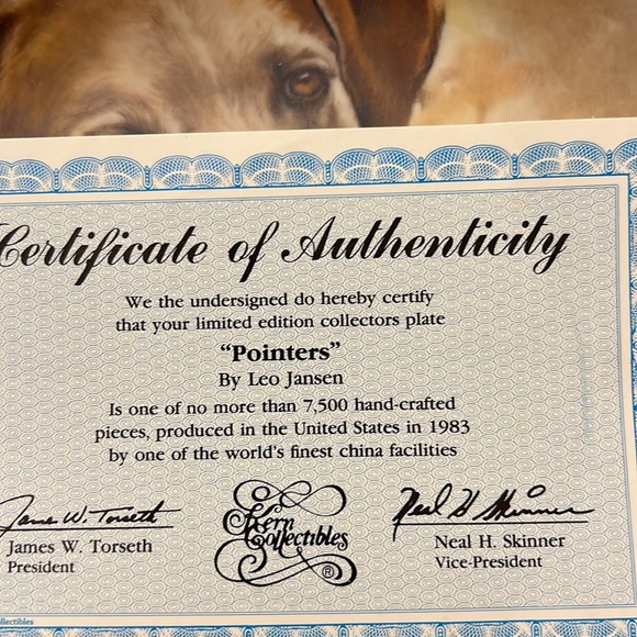 My Favorite Pets by Leo Jansen - Pointers Plate - Picture 4 of 4